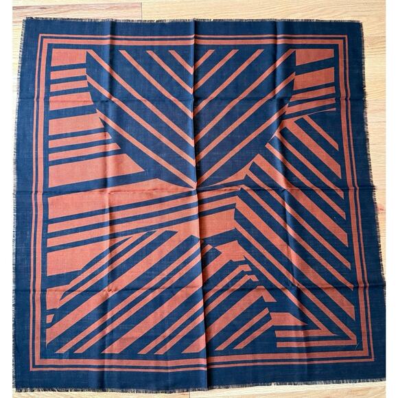 Unknown Accessories - SFMoMA Museum Store Hiroko Kapp 100% Wool Geometric Scarf 35x35 Wearable Art